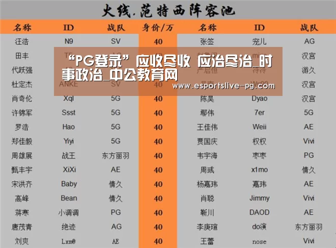 PG登录